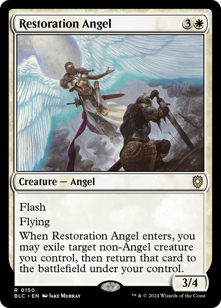 Restoration Angel (BLC-150) [Bloomburrow Commander] MTG Single Wizards of the Coast