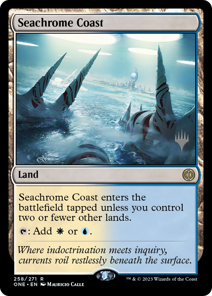 Seachrome Coast (PPONE-258) [Phyrexia: All Will Be One Promos] Foil MTG Single Wizards of the Coast