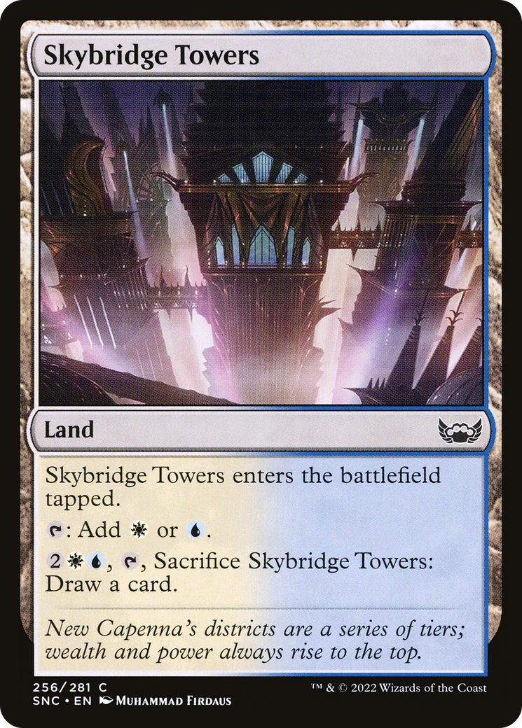Skybridge Towers (SNC-256) [Streets of New Capenna] Foil MTG Single Wizards of the Coast