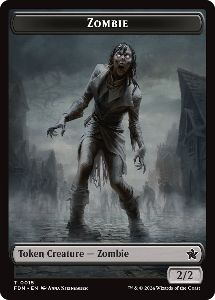 Zombie (TFDN-015) [Tokens] Foundations Tokens Foil MTG Single Wizards of the Coast