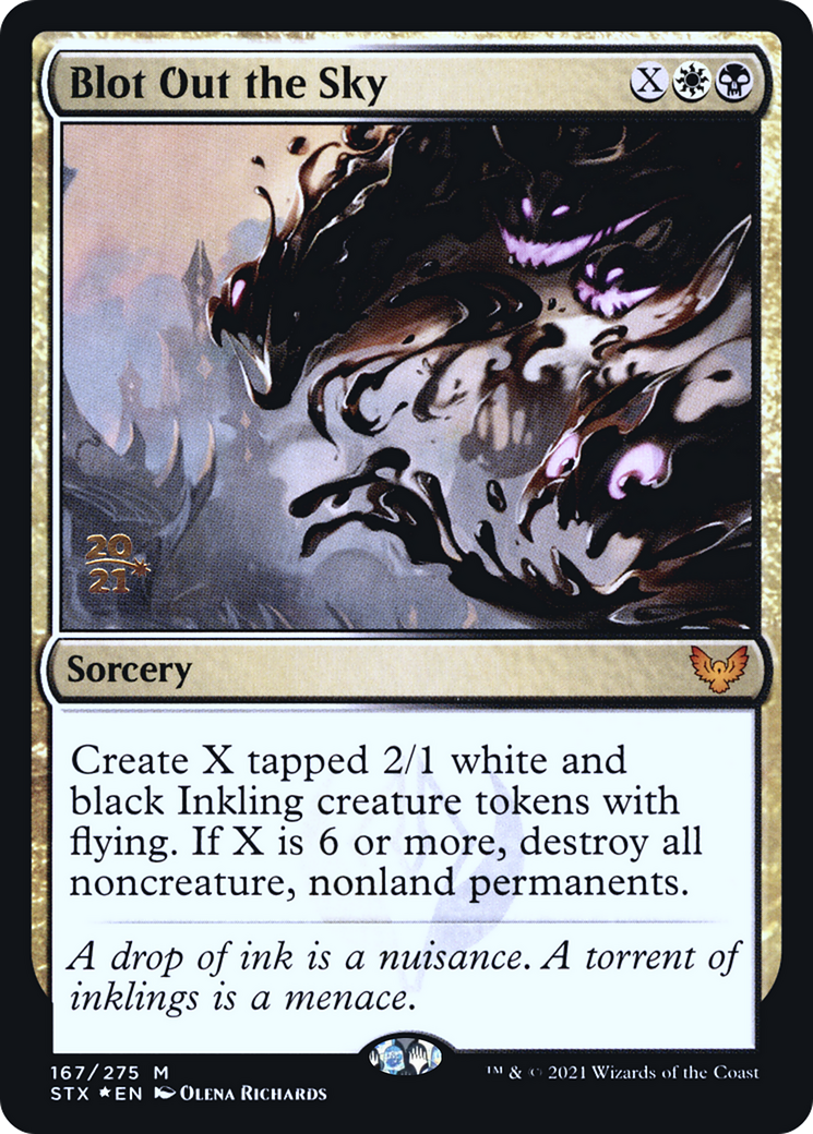Blot Out the Sky (PRE-167) [Strixhaven: School of Mages Promos] Foil MTG Single Wizards of the Coast