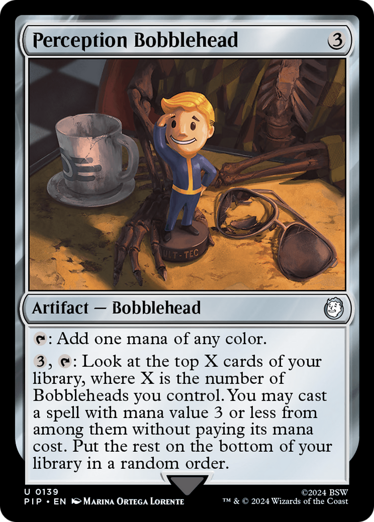 Perception Bobblehead (PIP-139) [Fallout] Foil MTG Single Wizards of the Coast