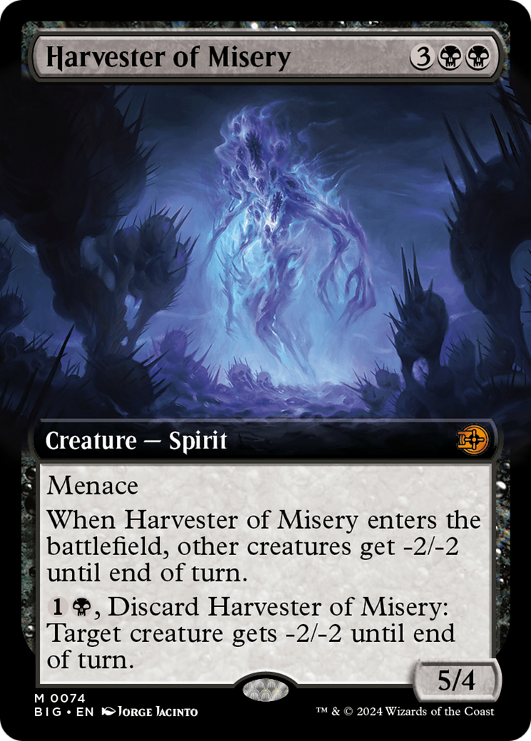 Harvester of Misery (BIG-074) [The Big Score] (Extended Art) MTG Single Wizards of the Coast