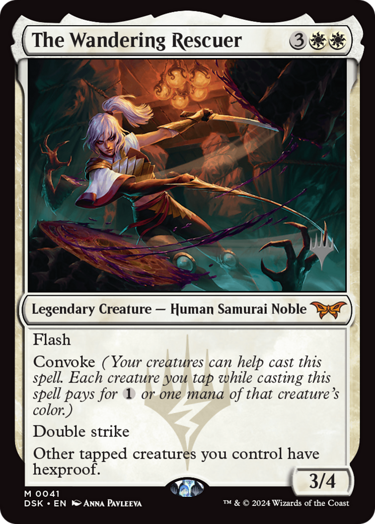 The Wandering Rescuer (PPDSK-041) [Duskmourn: House of Horror Promos] MTG Single Wizards of the Coast