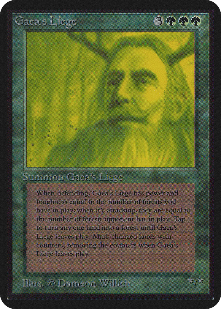 Gaea's Liege (LEA-) [Oldschool] Limited Edition Alpha MTG Single Wizards of the Coast