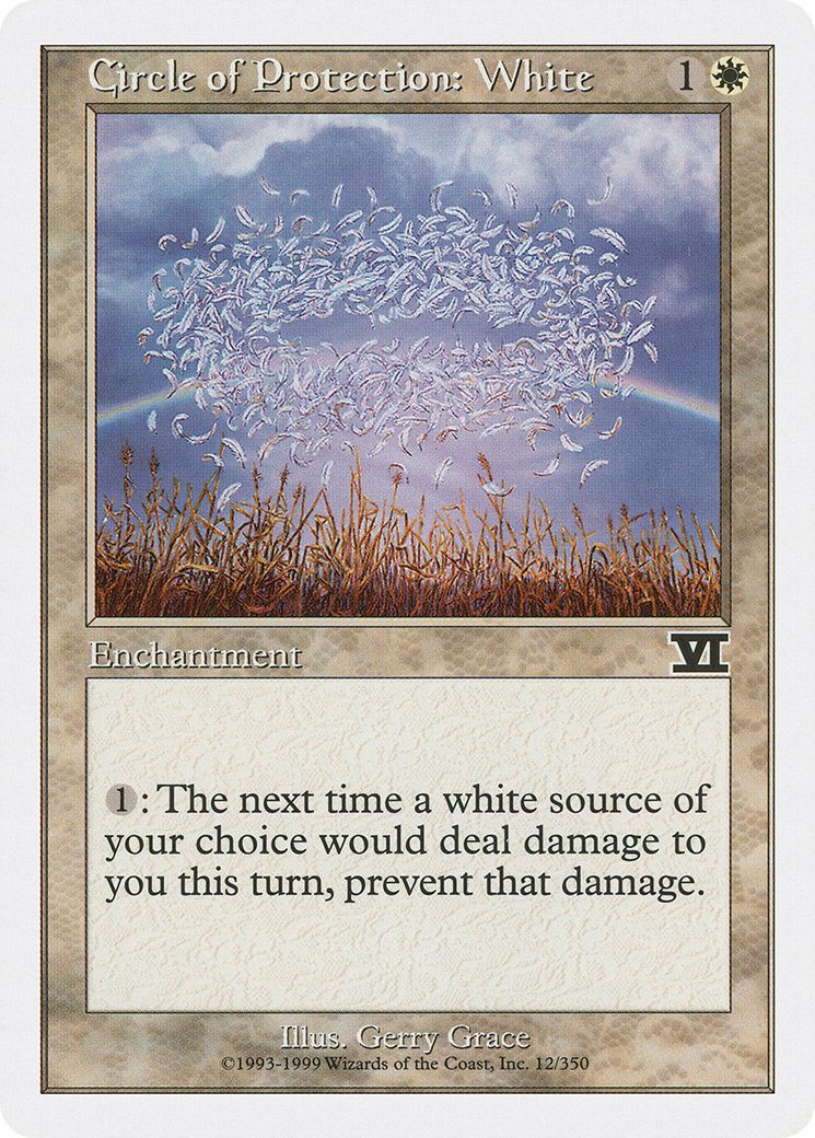 Circle of Protection: White (6ED-012) [Classic Sixth Edition] MTG Single Wizards of the Coast