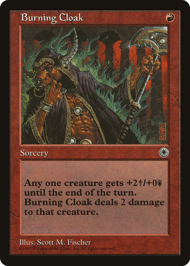 Burning Cloak (POR-) [Misc] Portal MTG Single Wizards of the Coast