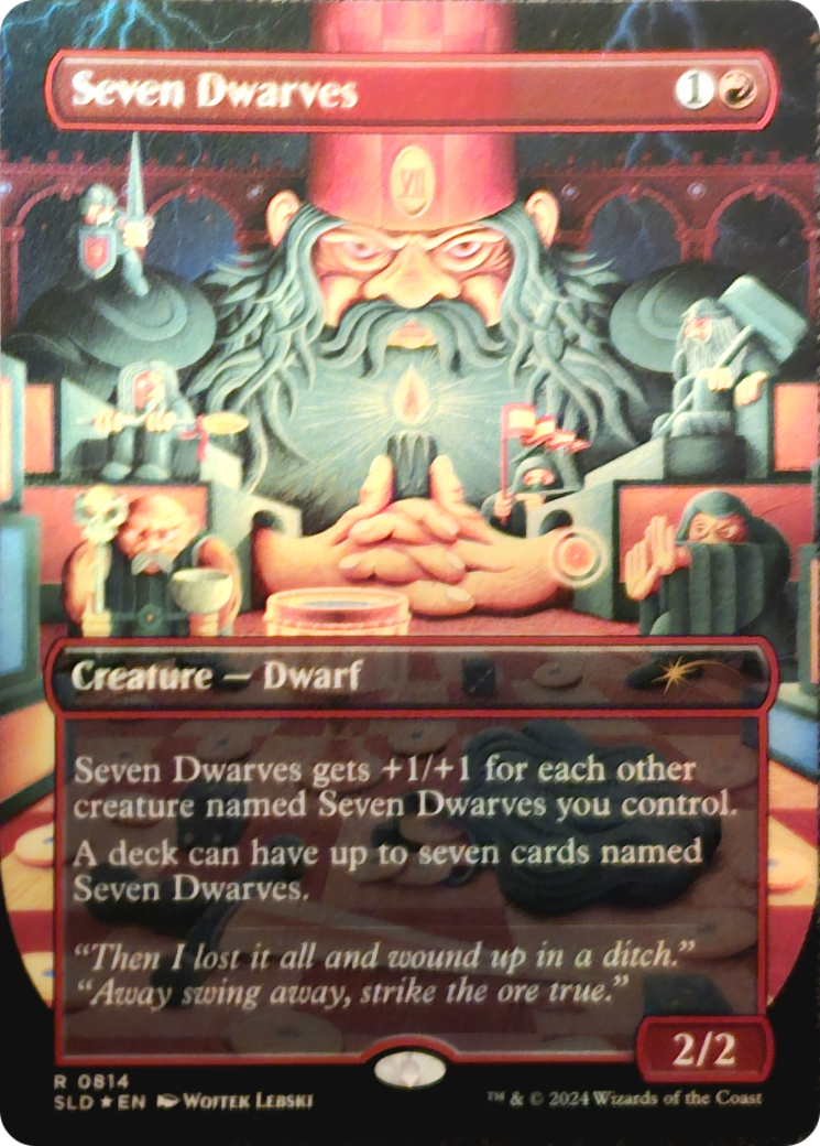 Seven Dwarves (0814) (SLD-814) [Secret Lair] Drop (Borderless) Foil MTG Single Wizards of the Coast