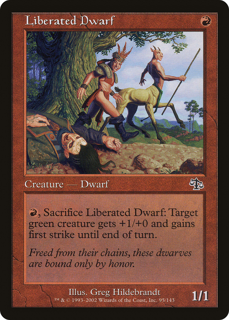 Liberated Dwarf (JUD-095) [Judgment] Foil MTG Single Wizards of the Coast