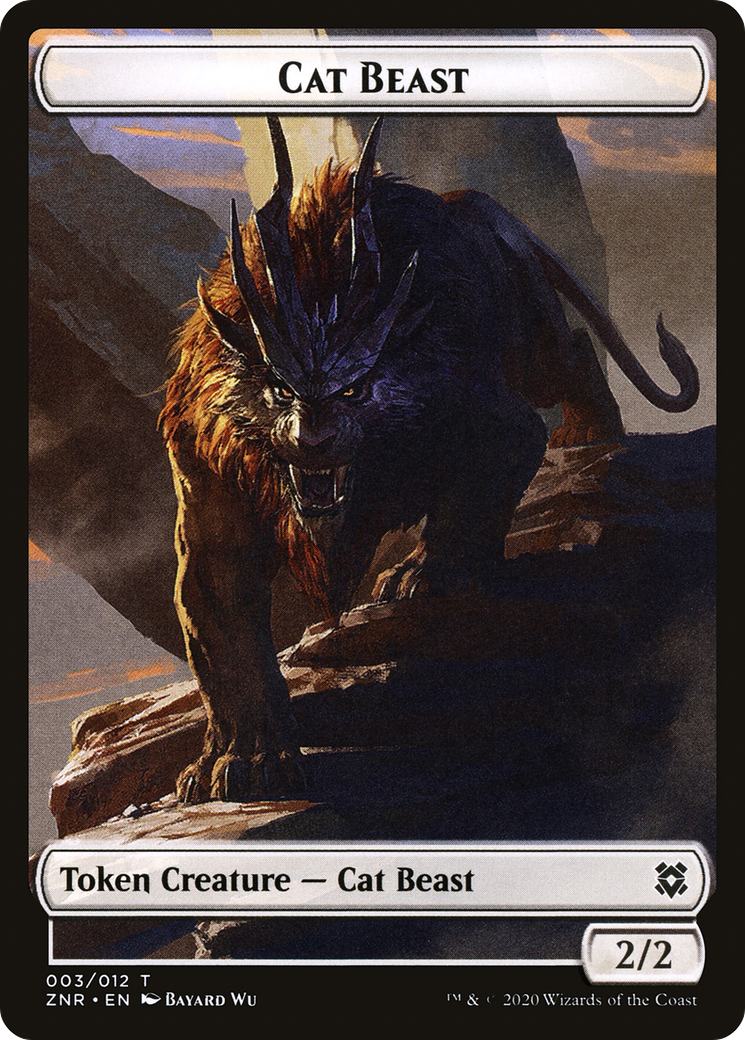 Cat Beast (TZNR-003) [Tokens] Zendikar Rising Tokens MTG Single Wizards of the Coast