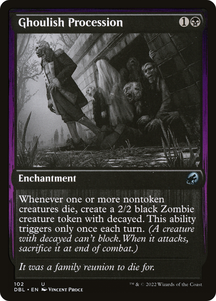 Ghoulish Procession (DBL-102) [Innistrad: Double Feature] Foil MTG Single Wizards of the Coast