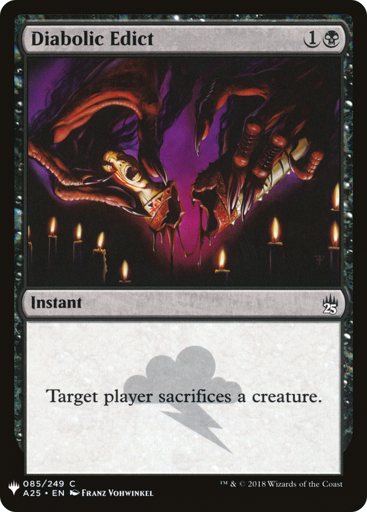 Diabolic Edict (LIST-A25-85) [Mystery Booster] The List MTG Single Wizards of the Coast