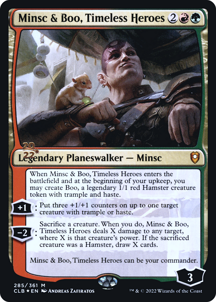 Minsc & Boo, Timeless Heroes (PRE-285) [Battle for Baldur's Gate Promos] Foil MTG Single Wizards of the Coast