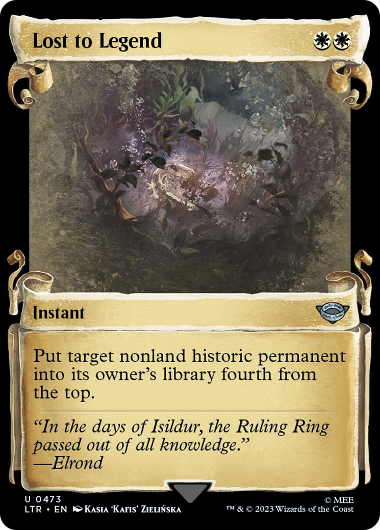 Lost to Legend (Showcase Scrolls) (LTR-473) [The Lord of the Rings: Tales of Middle-earth] (Showcase) Foil MTG Single Wizards of the Coast