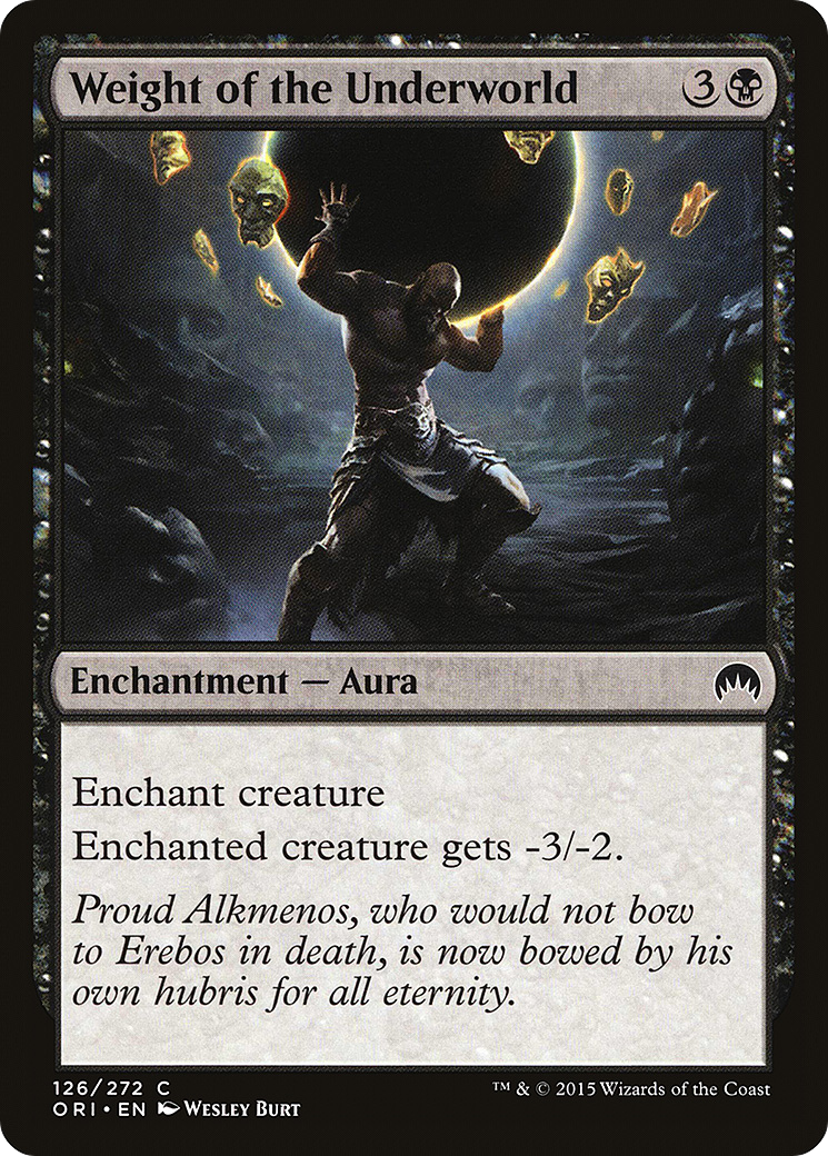 Weight of the Underworld (ORI-126) [Magic Origins] MTG Single Wizards of the Coast