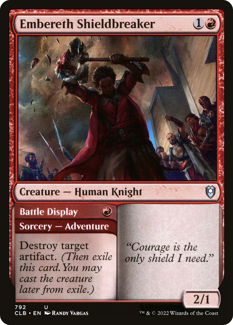 Embereth Shieldbreaker // Battle Display (CLB-792) [Commander Legends: Battle for Baldur's Gate] MTG Single Wizards of the Coast
