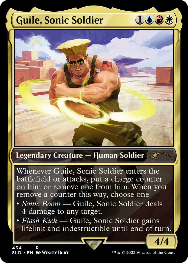 Guile, Sonic Soldier (SLD-434) [Secret Lair] Drop Foil MTG Single Wizards of the Coast
