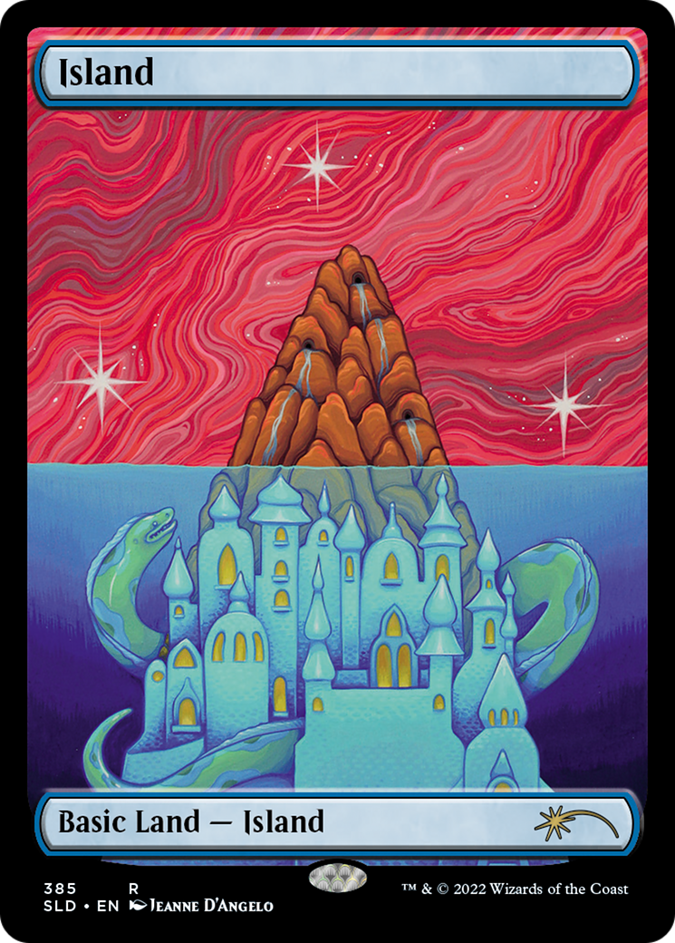 Island (385) (SLD-385) [Secret Lair] Drop Foil MTG Single Wizards of the Coast