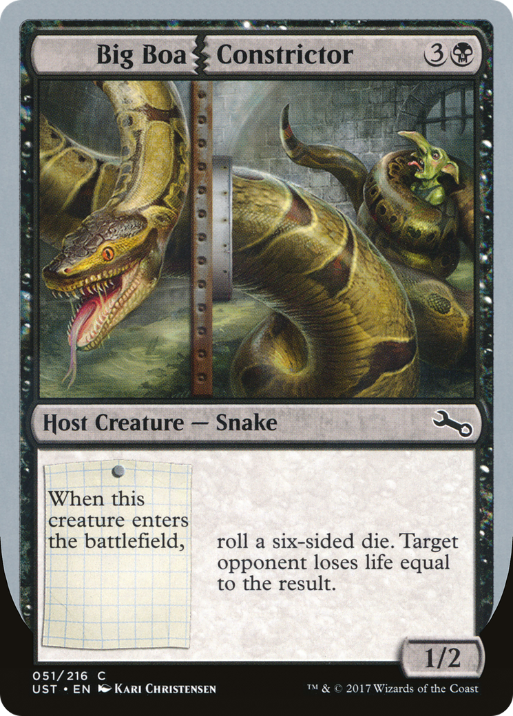 Big Boa Constrictor (UST-051) [Unstable] Foil MTG Single Wizards of the Coast