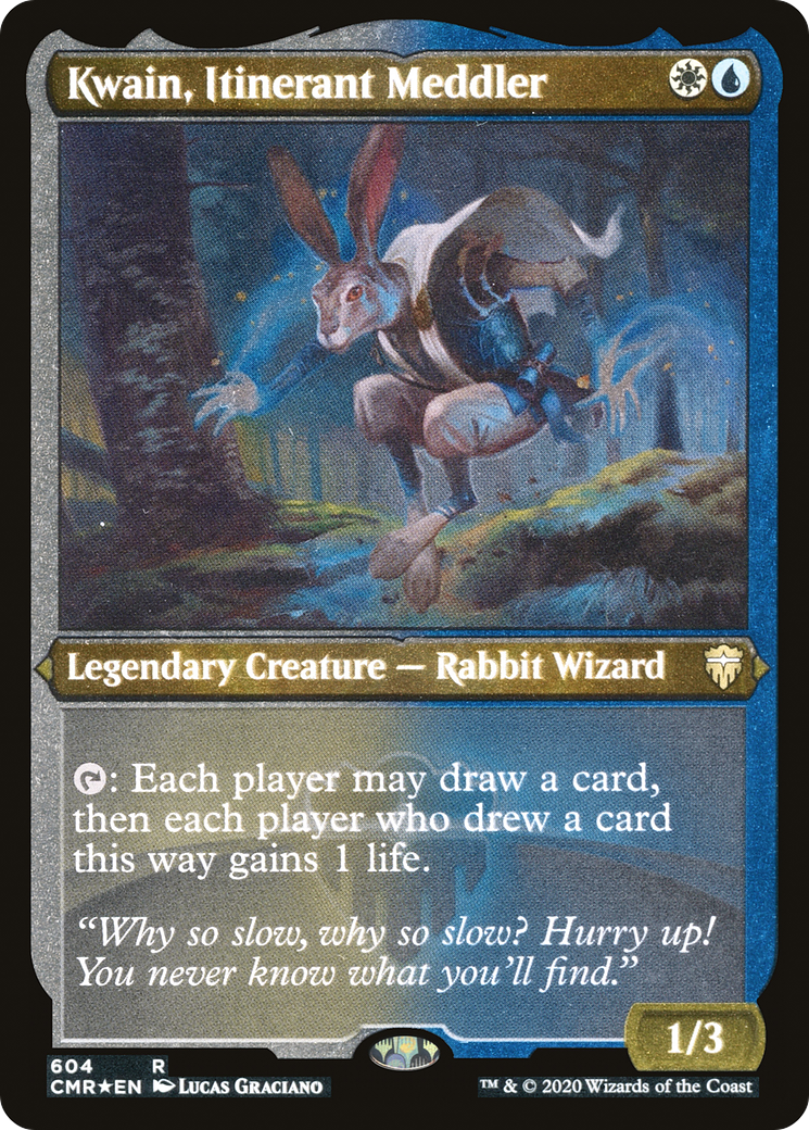 Kwain, Itinerant Meddler (Foil Etched) (CMR-604) [Commander Legends] Foil MTG Single Wizards of the Coast