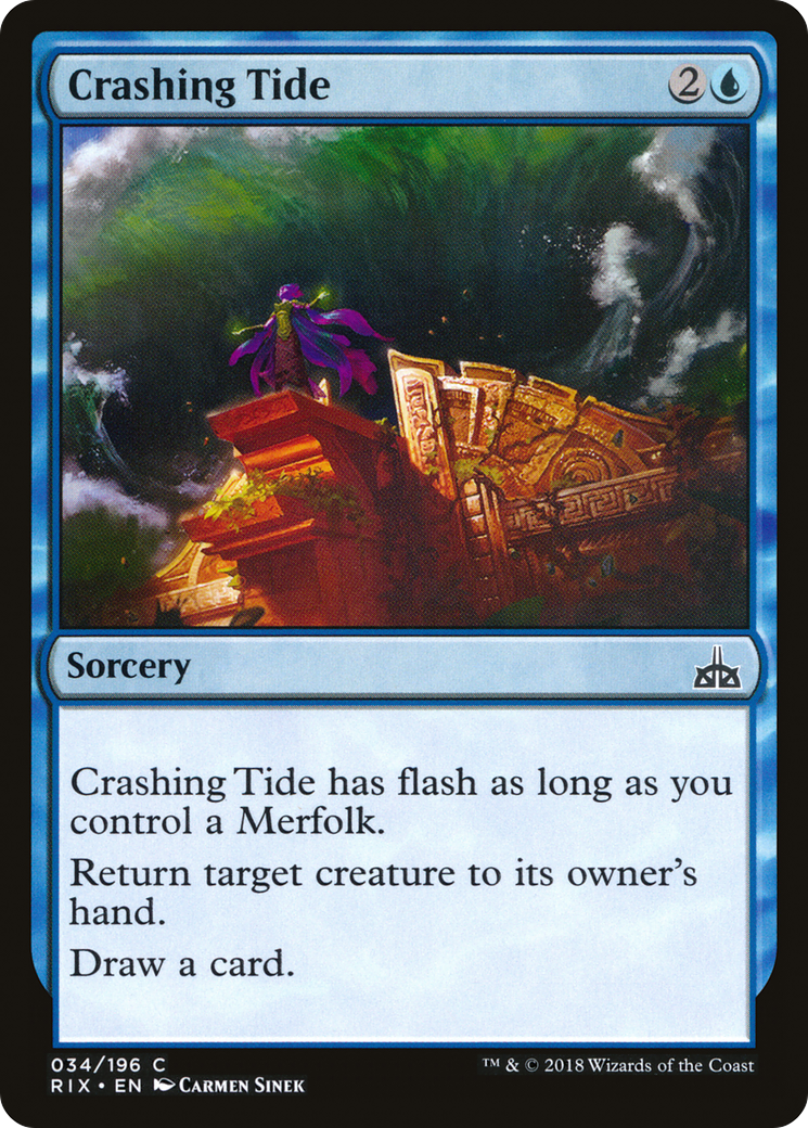 Crashing Tide (RIX-034) [Rivals of Ixalan] MTG Single Wizards of the Coast