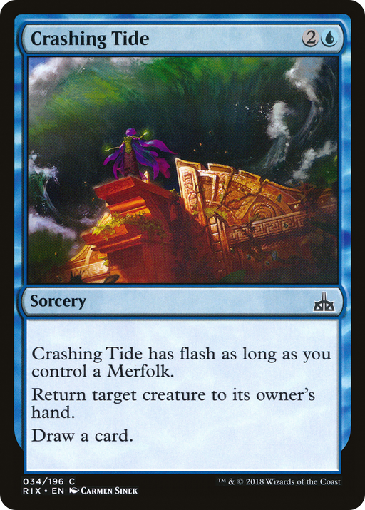 Crashing Tide (RIX-034) [Rivals of Ixalan] MTG Single Wizards of the Coast