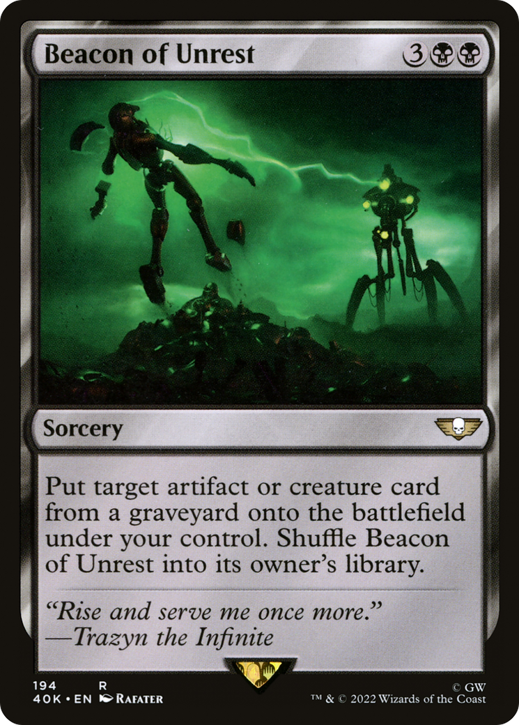 Beacon of Unrest (40K-194) [Warhammer 40,000 Commander] MTG Single Wizards of the Coast
