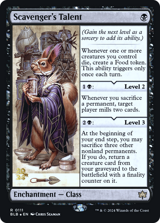 Scavenger's Talent (PRE-111) [Bloomburrow Promos] Foil MTG Single Wizards of the Coast