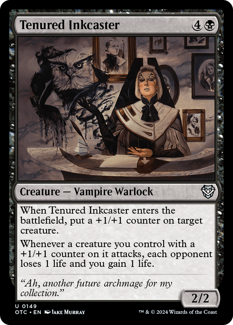 Tenured Inkcaster (OTC-149) [Outlaws of Thunder Junction Commander] MTG Single Wizards of the Coast
