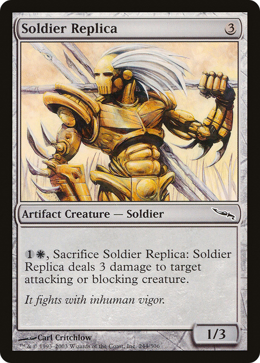 Soldier Replica (MRD-244) [Mirrodin] MTG Single Wizards of the Coast