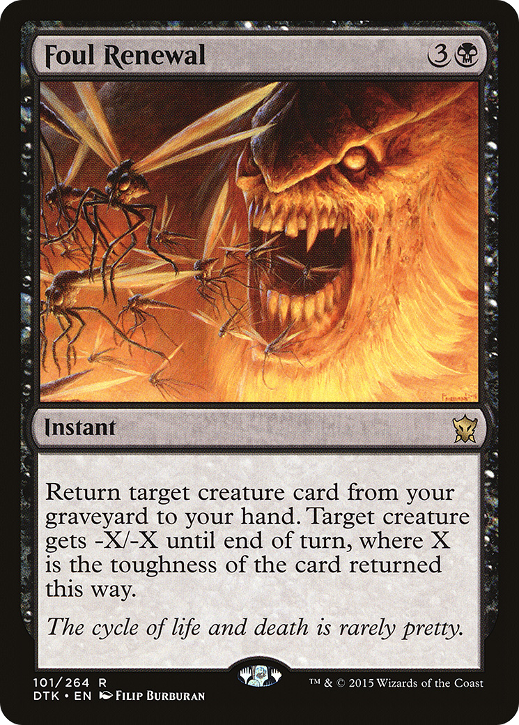 Foul Renewal (DTK-101) [Dragons of Tarkir] Foil MTG Single Wizards of the Coast
