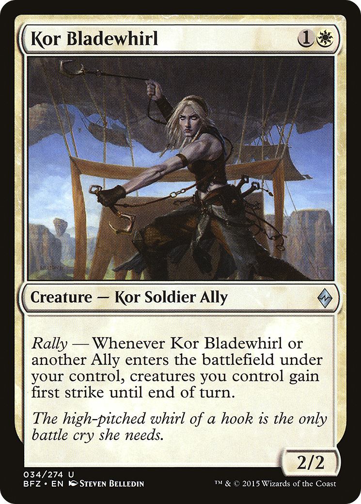 Kor Bladewhirl (BFZ-034) [Battle for Zendikar] MTG Single Wizards of the Coast