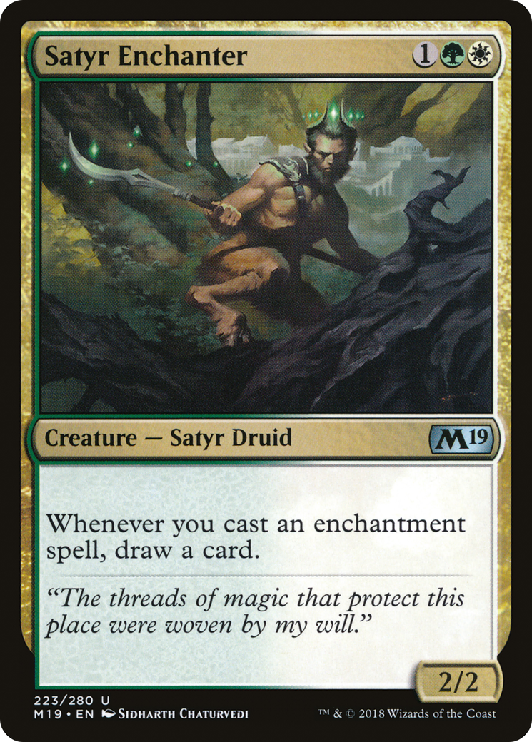 Satyr Enchanter (M19-223) [Core Set 2019] Foil MTG Single Wizards of the Coast