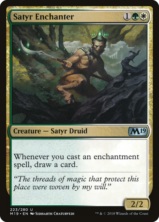 Satyr Enchanter (M19-223) [Core Set 2019] Foil MTG Single Wizards of the Coast