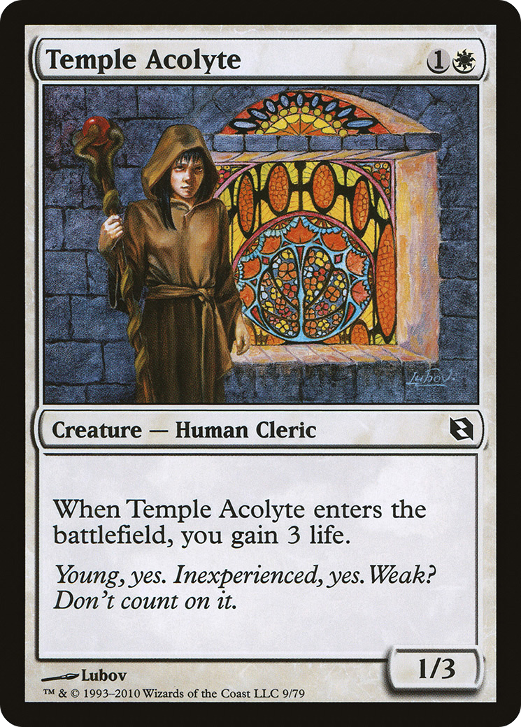 Temple Acolyte (DDF-009) [Misc] Duel Decks: Elspeth vs. Tezzeret MTG Single Wizards of the Coast