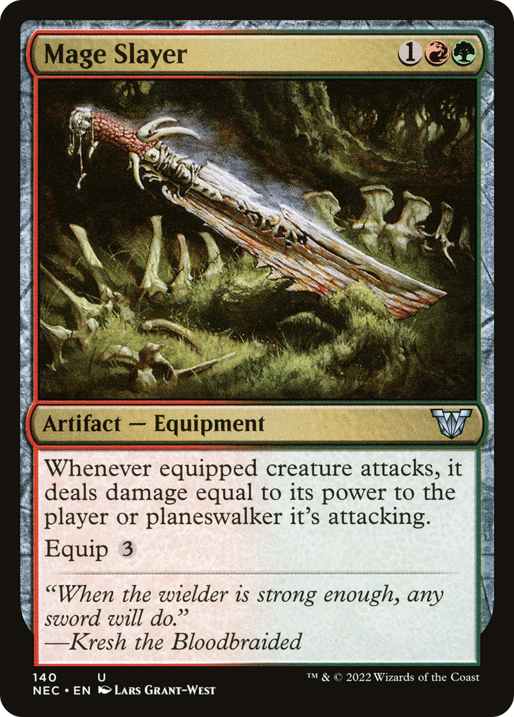 Mage Slayer (NEC-140) [Neon Dynasty Commander] MTG Single Wizards of the Coast
