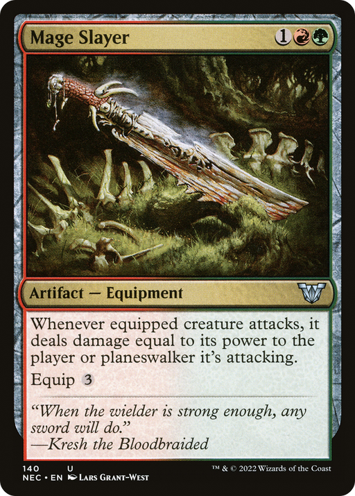 Mage Slayer (NEC-140) [Neon Dynasty Commander] MTG Single Wizards of the Coast