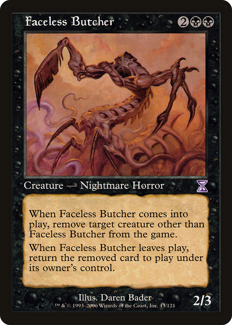 Faceless Butcher (TSB-043) [Time Spiral Timeshifted] MTG Single Wizards of the Coast
