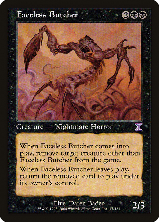 Faceless Butcher (TSB-043) [Time Spiral Timeshifted] MTG Single Wizards of the Coast