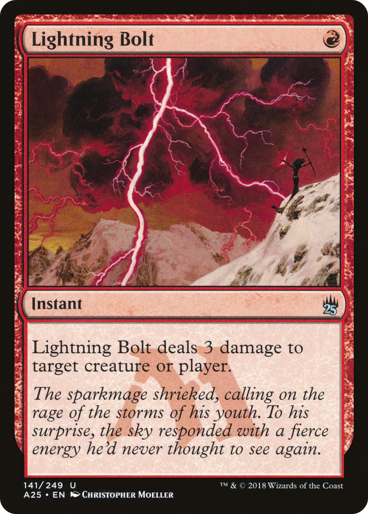 Lightning Bolt (A25-141) [Masters 25] MTG Single Wizards of the Coast