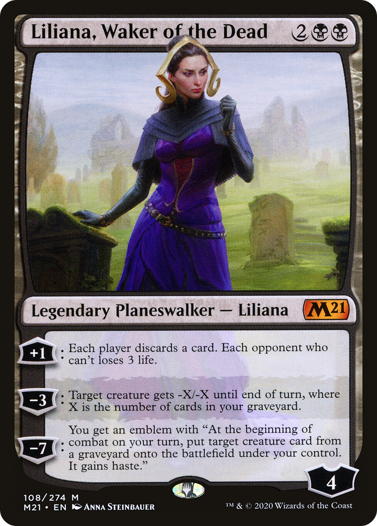 Liliana, Waker of the Dead (M21-108) [Core Set 2021] MTG Single Wizards of the Coast