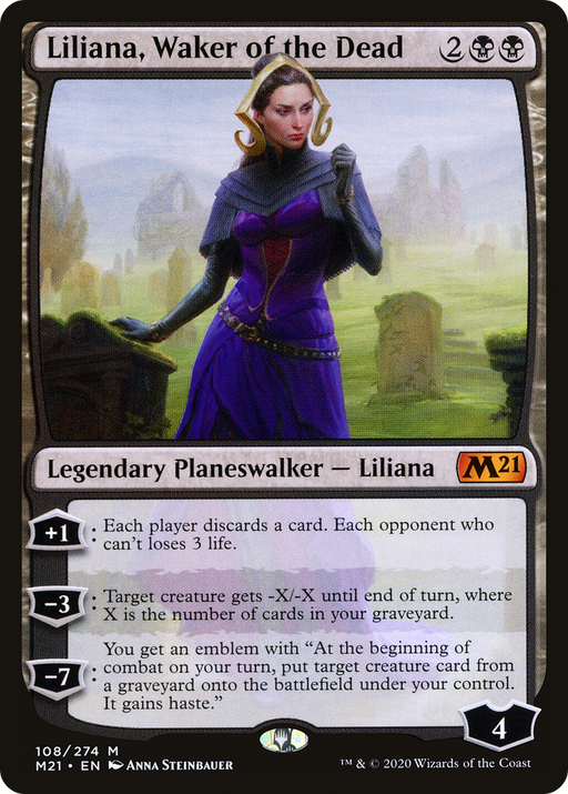 Liliana, Waker of the Dead (M21-108) [Core Set 2021] MTG Single Wizards of the Coast