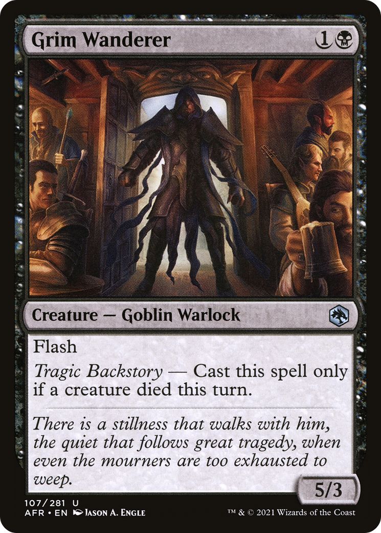 Grim Wanderer (AFR-107) [Adventures in the Forgotten Realms] Foil MTG Single Wizards of the Coast