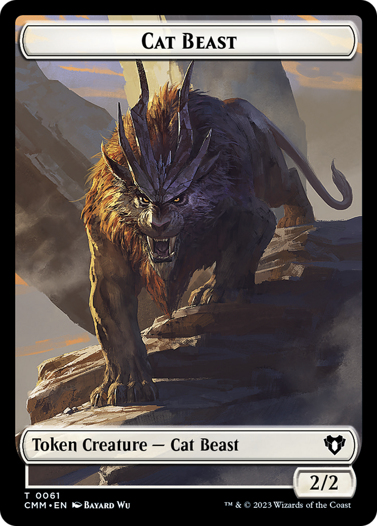 Cat Beast (TCMM-061) [Tokens] Commander Masters Tokens Foil MTG Single Wizards of the Coast