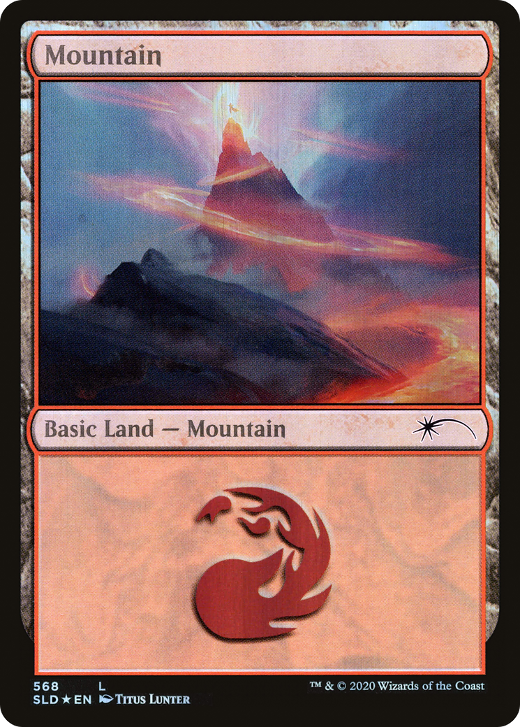 Mountain (568) (SLD-568) [Secret Lair] Drop Foil MTG Single Wizards of the Coast