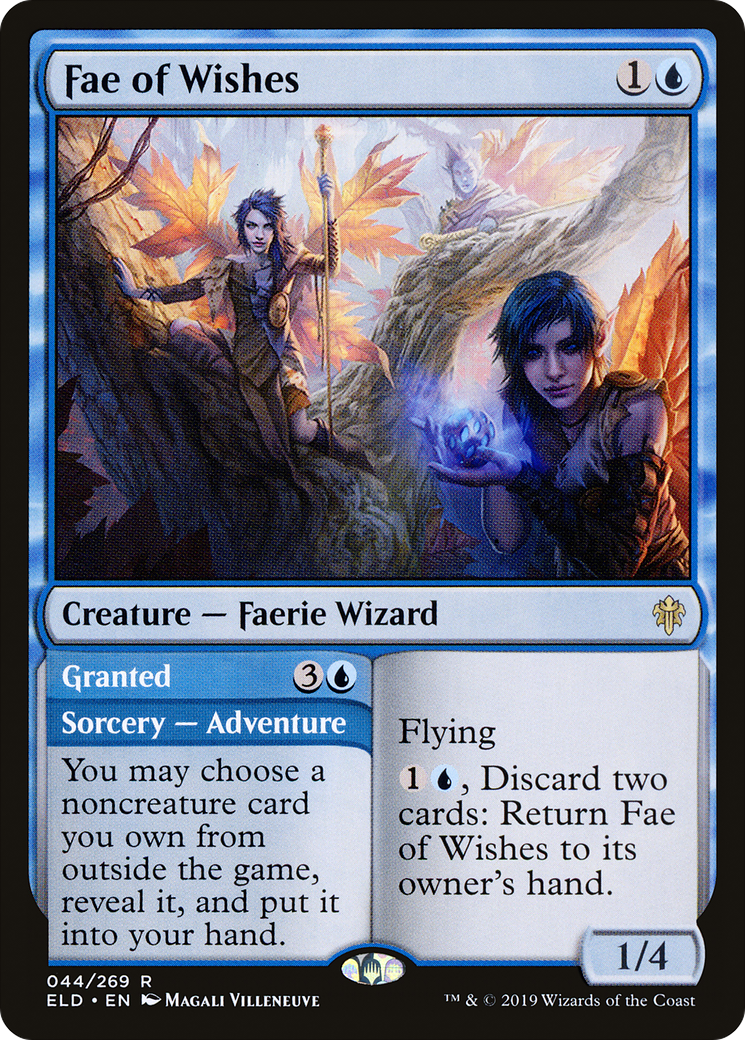 Fae of Wishes // Granted (ELD-044) [Throne of Eldraine] MTG Single Wizards of the Coast