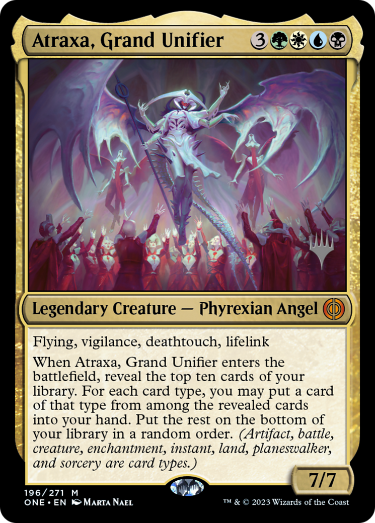 Atraxa, Grand Unifier (PPONE-196) [Phyrexia: All Will Be One Promos] MTG Single Wizards of the Coast