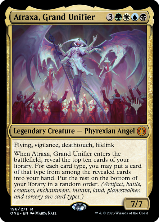 Atraxa, Grand Unifier (PPONE-196) [Phyrexia: All Will Be One Promos] MTG Single Wizards of the Coast