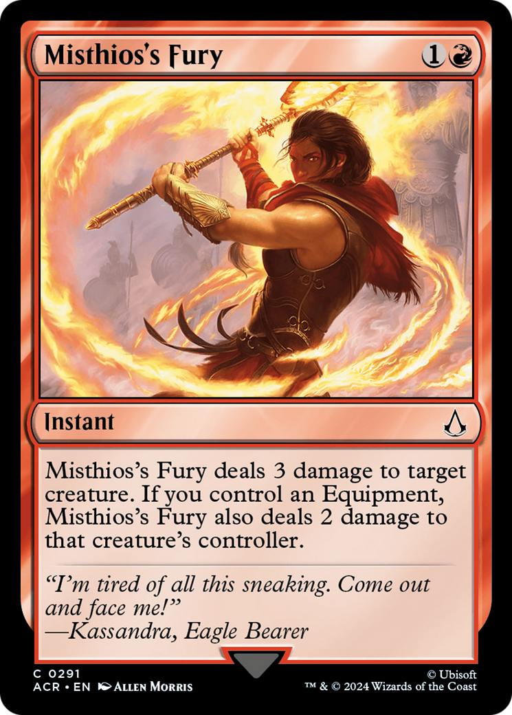 Misthios's Fury (ACR-291) [Assassin's Creed] Foil MTG Single Wizards of the Coast