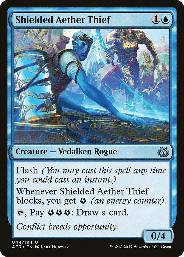 Shielded Aether Thief (AER-044) [Aether Revolt] MTG Single Wizards of the Coast